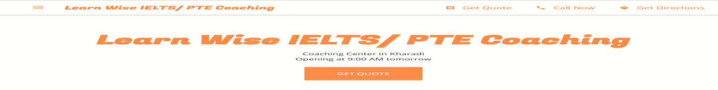 Learn Wise IELTS and PTE coaching